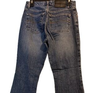 Vintage Express Women Low Rise Flare Leg Jeans Size 5/6 Regular